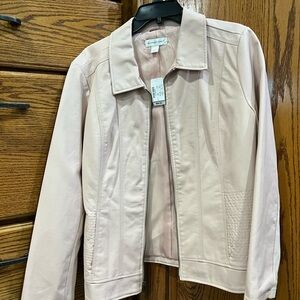 Christopher & Banks Pink Leather Jacket with Casual Style and Relaxed Fit